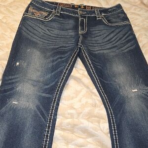 Rock Revival Dark Blue Straight Jeans
